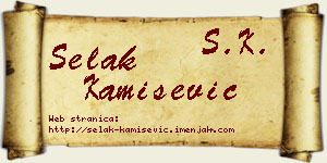 Selak Kamišević vizit kartica